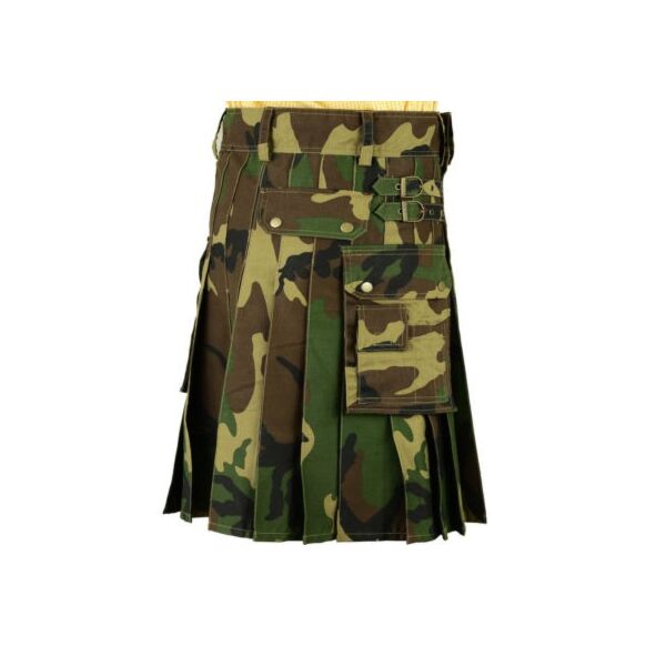 Buy New Scottish Men Camo Army Military Kilt