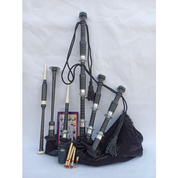 Black Velvet Highland Bagpipe Set