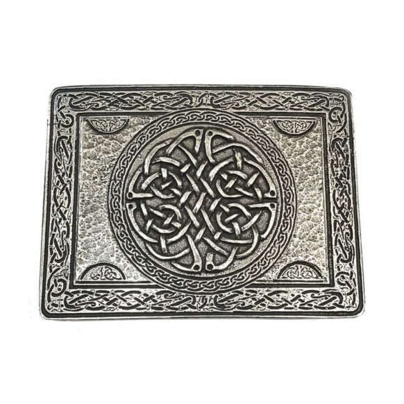 Celtic Knot Pewter Kilt Belt Buckle