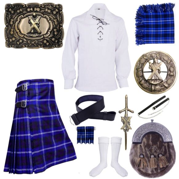 Galicia Tartan Kilt St Andrew Set