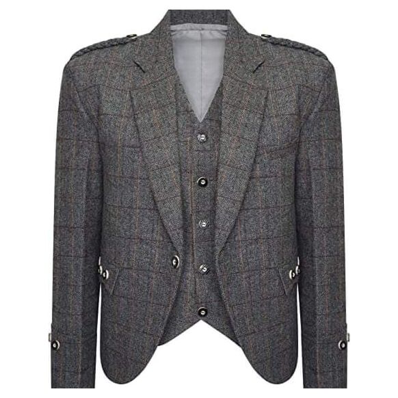 Gray Tweed Men's Argyle Jacket