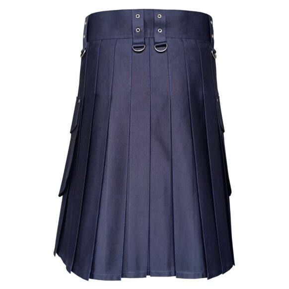 Navy Blue Cargo Utility Kilt