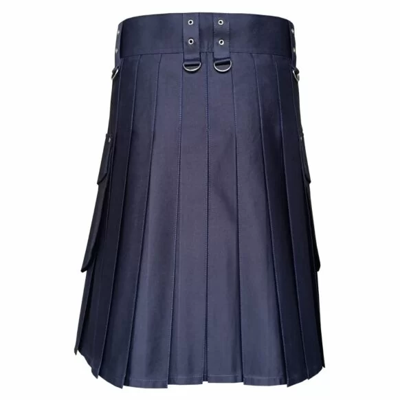 Navy Blue Cargo Utility Kilt