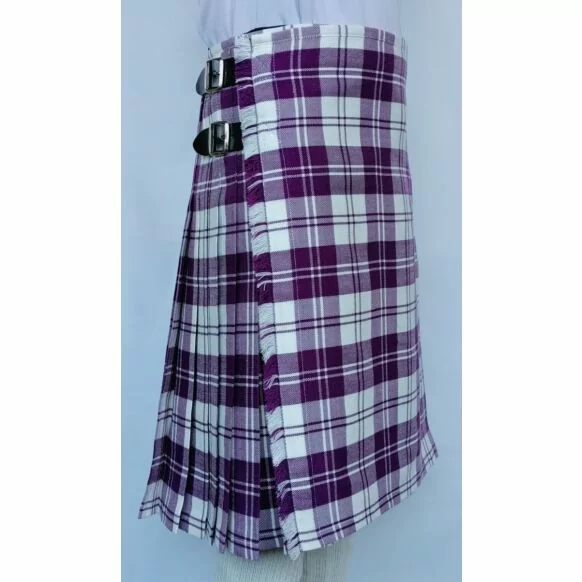 Erskine Dress Purple And White Tartan Kilt