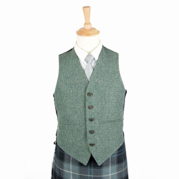Lovat Green Argyle Tweed wool Kilt Jacket