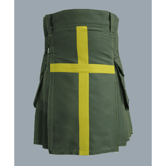 Scottish Traditional Olive Green Kilt