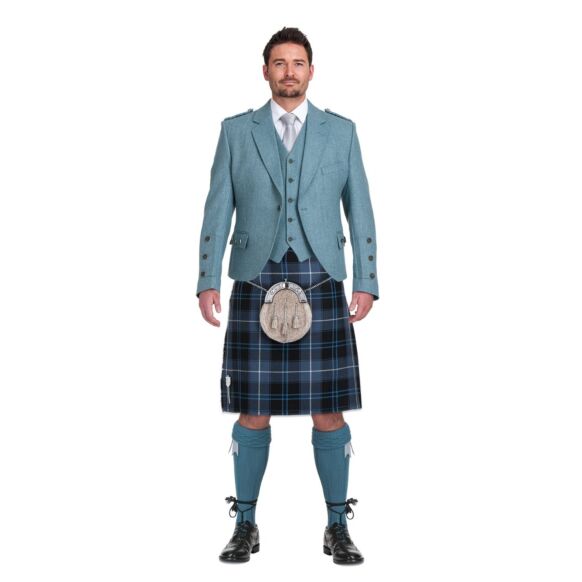 Patriot Ancient Tartan Lovat Blue Jacket Complete Scottish Wedding Outfit