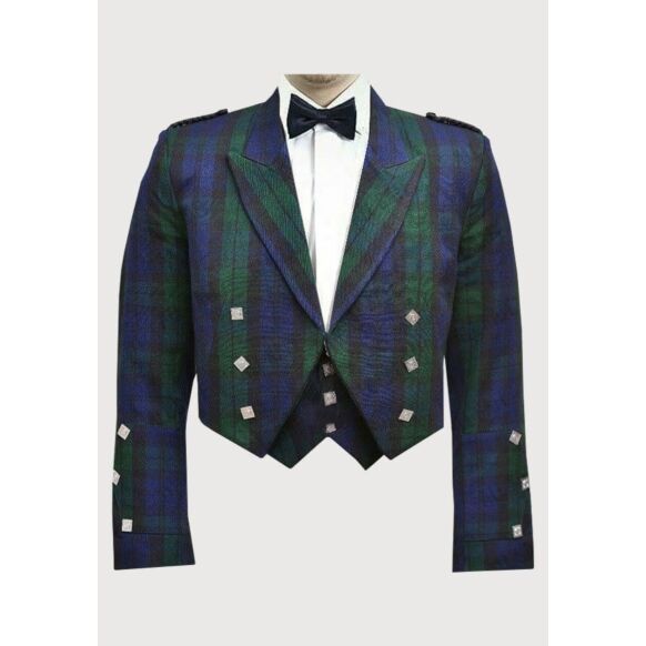 prince charlie tartan shade scottish jacket with vest coat