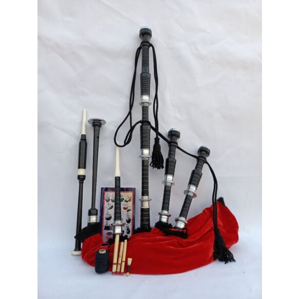 Red Velvet Highland Bagpipe Set