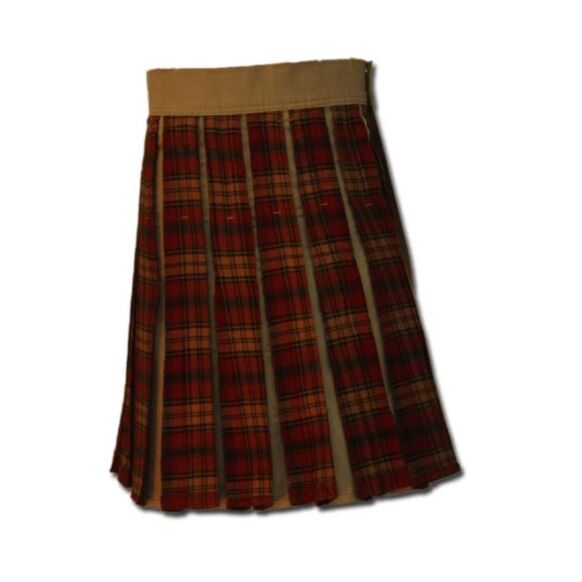 Box plated tartan kilt custom made