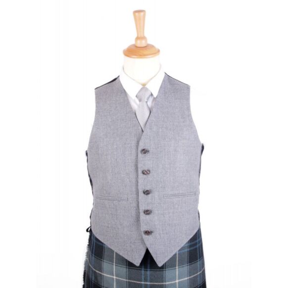 Light Grey Argyle Jacket And Vest
