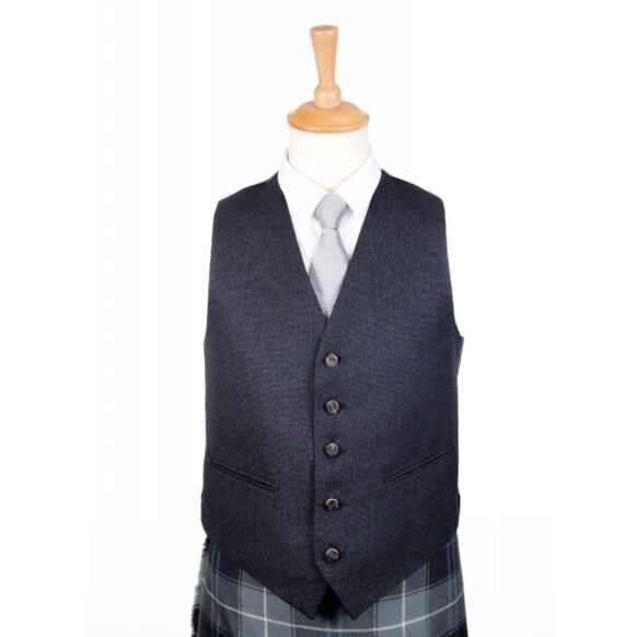 Dark Grey Beautiful Argyle Jacket And Vest
