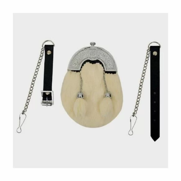 White Rabbit Fur Full Dress Sporran