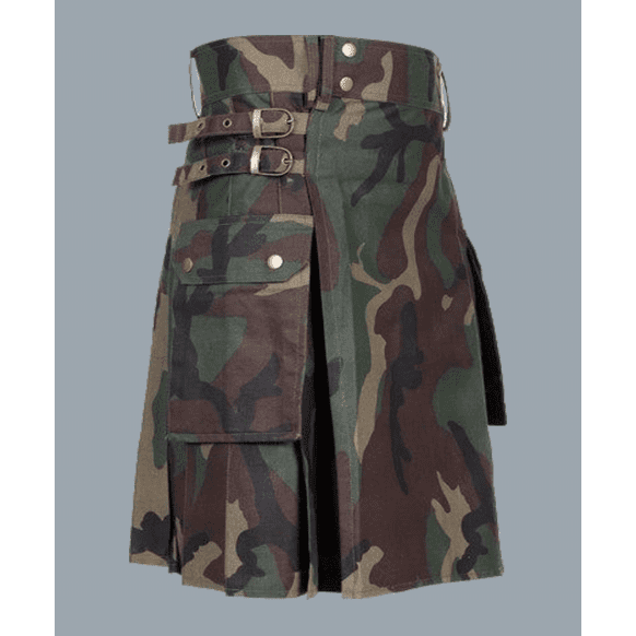 Woodland Camo Kilt For Active Men