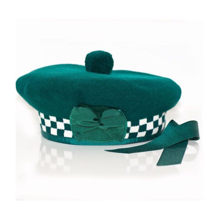 Green Balmoral Scottish Diced Hat