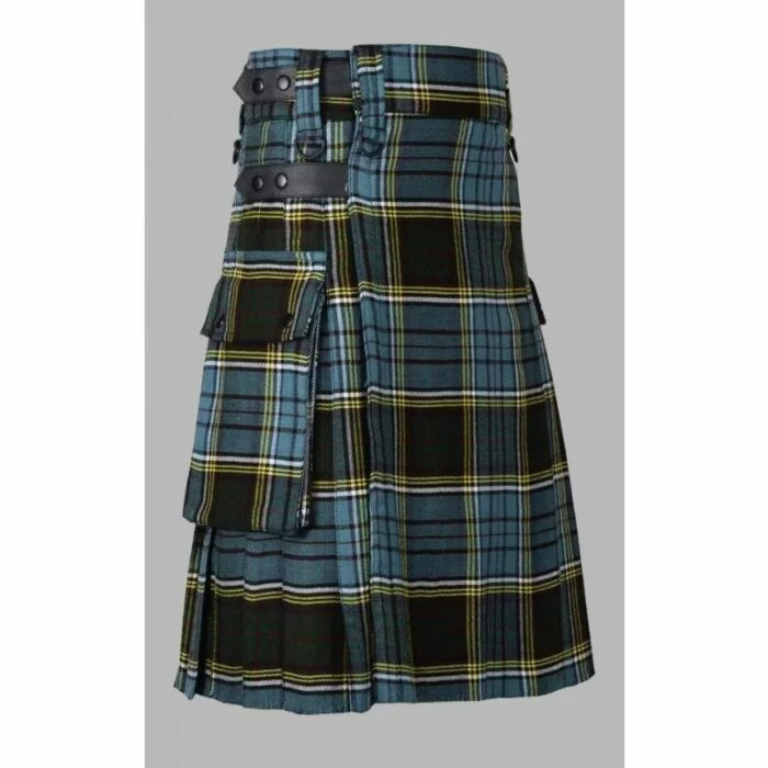 Anderson tartan utility kilt with pockets