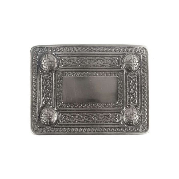 Antiqued Celtic Knot Kilt Belt Buckle