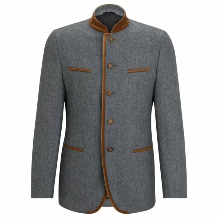 Grey Oktoberfest Tyrol German Bavarian Jacket