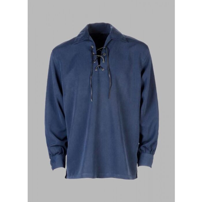 Blue custom made Jacobite shirt