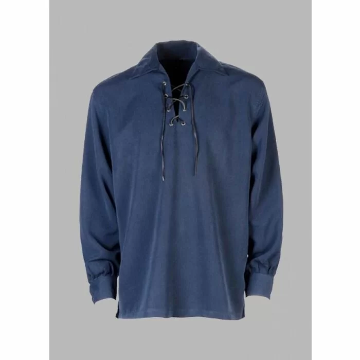 Blue custom made Jacobite shirt