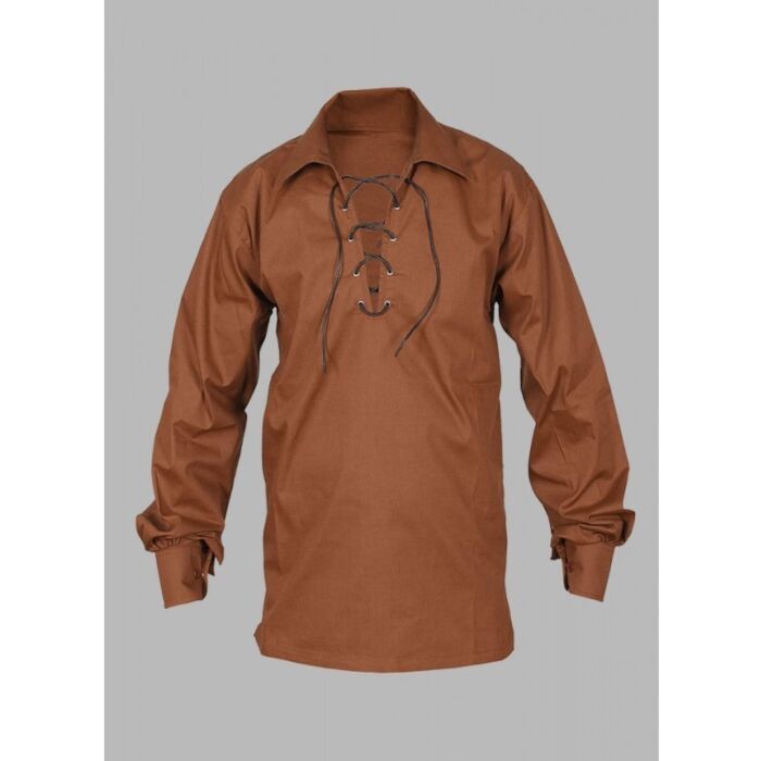 Brown custom made Jacobite shirt