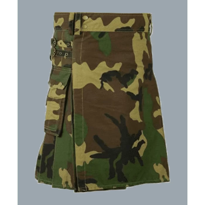 Buy New Scottish Men Camo Army Military Kilt