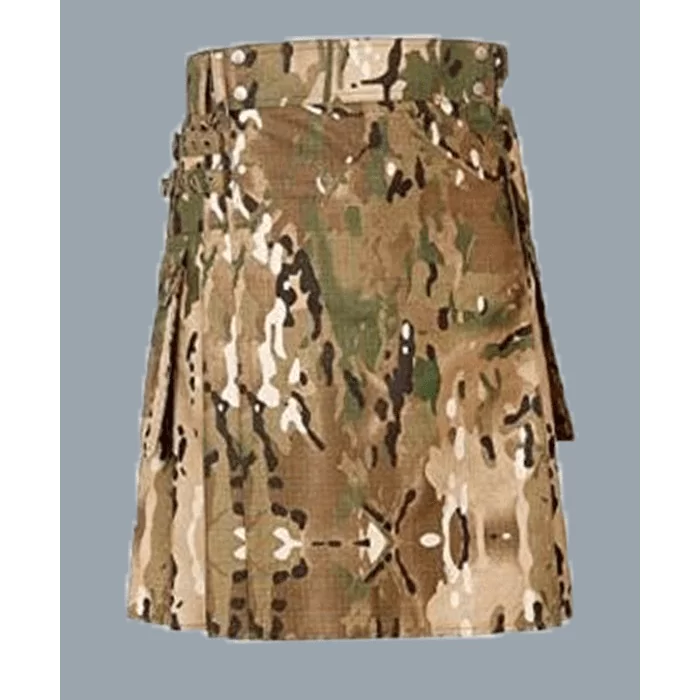 Scottish Khaki Camo Utility Kilt