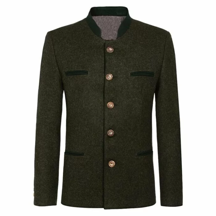 Dark Grey Loden Trachten Jacket Oktoberfest Tyrol German Bavarian Jacket
