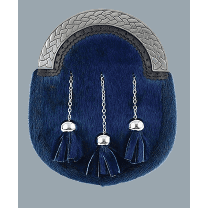 Full dress clan crest blue sporran