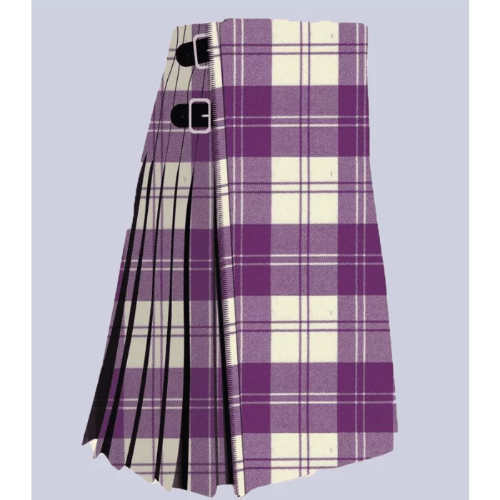 Erskine Dress Purple And White Tartan Kilt