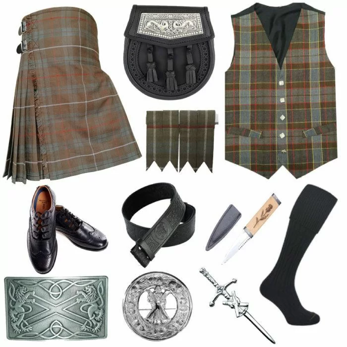 Fraser Weathered Tartan Kilt And Accessories Deal