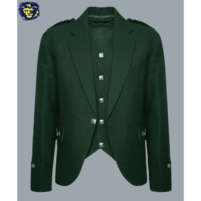 Green Tweed Kilt Argyle Jacket And Vest