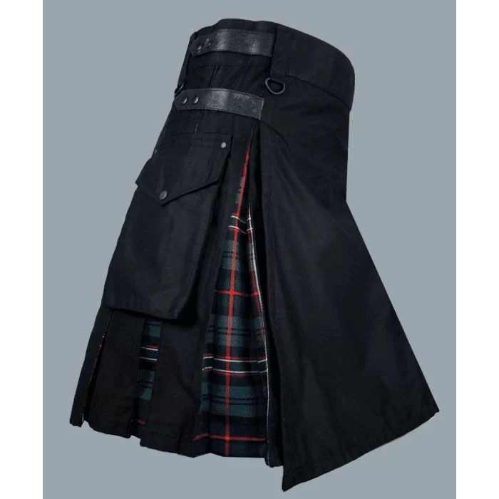 Black hybrid with scottish national tartan kilt