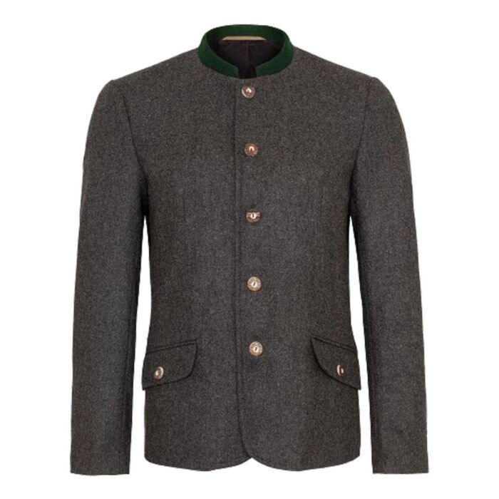 Dark Grey Loden Trachten Jacket Oktoberfest Tyrol German Bavarian Jacket