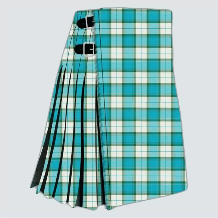 Clan Longinddry Turquoise Tartan Kilt