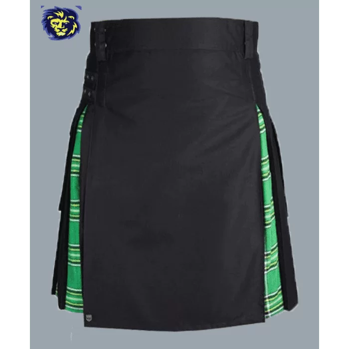 Black And Green Tartan Hybrid Kilt