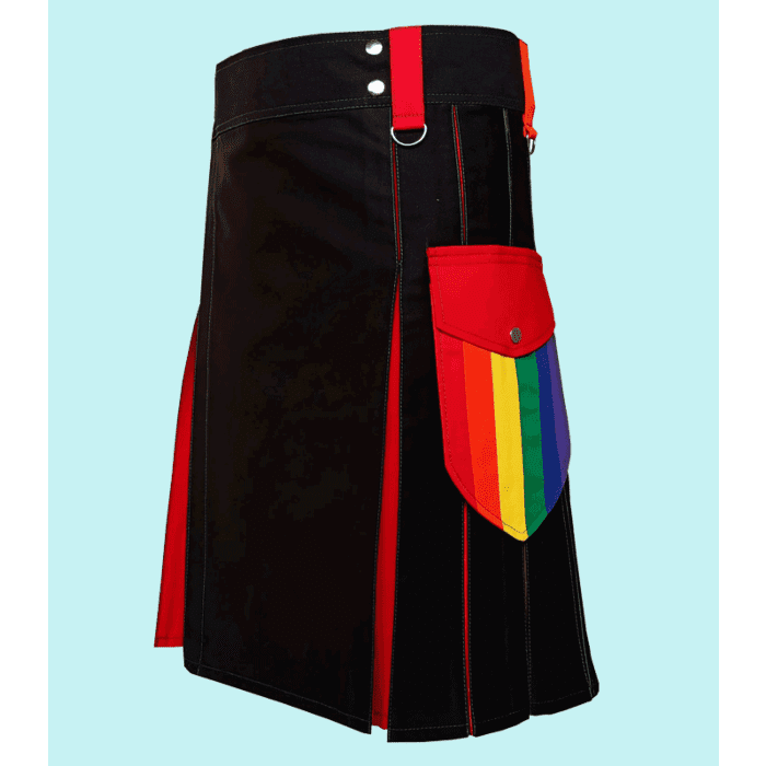 Gay Pride Rainbow Utility Hybrid Kilt