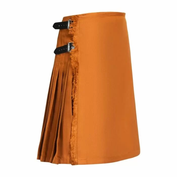 Saffron Plain Tartan Kilt