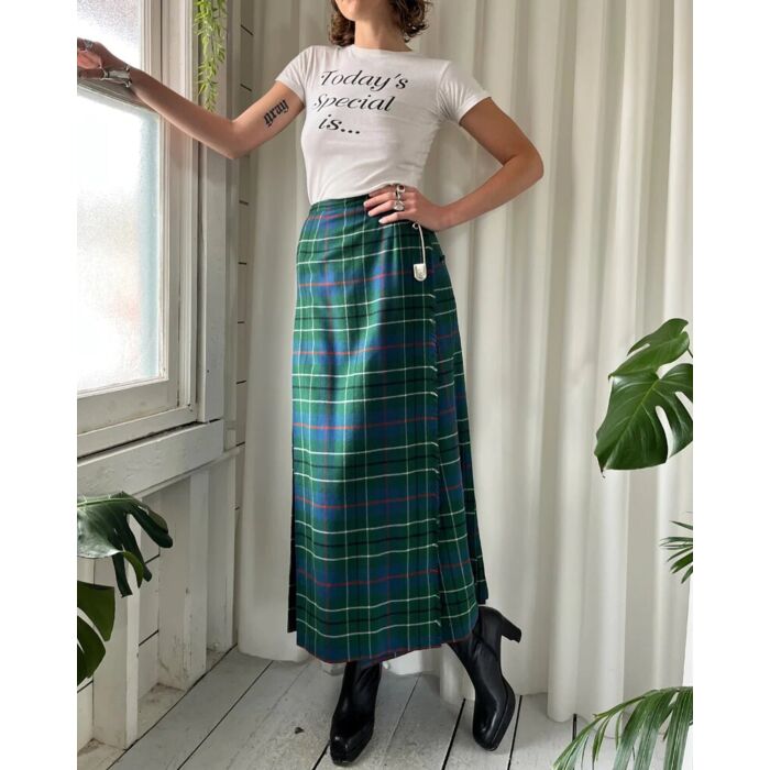 Beautiful Long Tartan Women Skirt