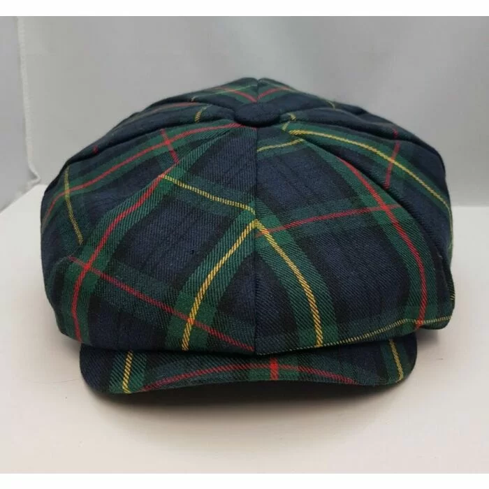 Tartan Tweed Hat Newsboy 8 Panel, Peaky Blender Hat