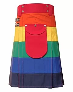 Active men rainbow utility kilt