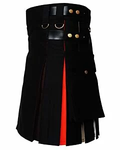 Beautiful Black Hybrid Utility Kilt 