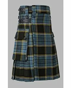 Anderson tartan utility kilt with pockets