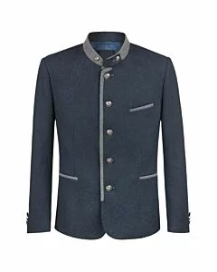 Navy Blue Loden Trachten Jacket Oktoberfest Tyrol German Bavarian Jacket