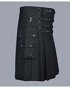 denim fashion kilt for men