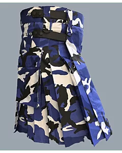 Stylish Camo Kilt With Tartan for men