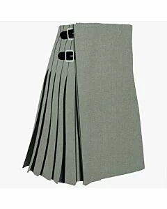 Blue Weathered Plain Tartan Kilt
