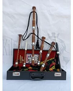 Buchanan Tartan Natural Finish Bagpipe Set