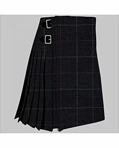 Clunie Charcoal Tartan Kilt