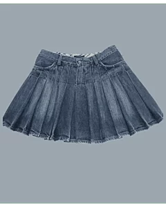 Women Blue Custom Made Denim Kilt